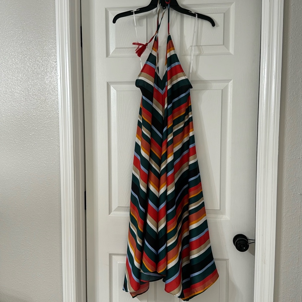 Multicolored beach maxi